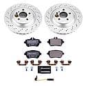 Euro-Stop High-Carbon Coated Rotors, ECE-R90 Brake Pads and Hardware Kit