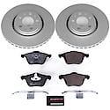 Euro-Stop High-Carbon Coated Rotors, ECE-R90 Brake Pads and Hardware Kit