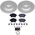 Euro-Stop High-Carbon Coated Rotors, ECE-R90 Brake Pads and Hardware Kit
