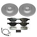 Euro-Stop High-Carbon Coated Rotors, ECE-R90 Brake Pads and Hardware Kit