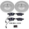 Euro-Stop High-Carbon Coated Rotors, ECE-R90 Brake Pads and Hardware Kit