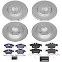 Euro-Stop High-Carbon Coated Rotors, ECE-R90 Brake Pads and Hardware Kit