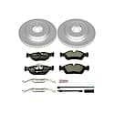 Euro-Stop High-Carbon Coated Rotors, ECE-R90 Brake Pads and Hardware Kit