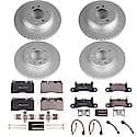 Euro-Stop High-Carbon Coated Rotors, ECE-R90 Brake Pads and Hardware Kit