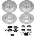 Euro-Stop High-Carbon Coated Rotors, ECE-R90 Brake Pads and Hardware Kit