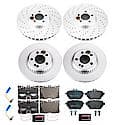 High-Carbon Coated Rotors, ECE-R90 Brake Pads + Hardware Kit