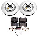 Euro-Stop High-Carbon Coated Rotors, ECE-R90 Brake Pads + Hardware Kit