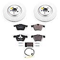 Euro-Stop High-Carbon Coated Rotors, ECE-R90 Brake Pads + Hardware Kit