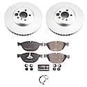 Euro-Stop High-Carbon Coated Rotors, ECE-R90 Brake Pads + Hardware Kit