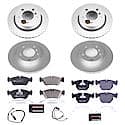 Euro-Stop High-Carbon Coated Rotors, ECE-R90 Brake Pads + Hardware Kit