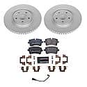 Euro-Stop High-Carbon Coated Rotors, ECE-R90 Brake Pads + Hardware Kit