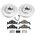 Euro-Stop High-Carbon Coated Rotors, ECE-R90 Brake Pads + Hardware Kit