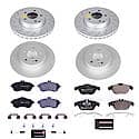 Euro-Stop High-Carbon Coated Rotors, ECE-R90 Brake Pads + Hardware Kit