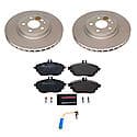 Euro-Stop High-Carbon Coated Rotors, ECE-R90 Brake Pads + Hardware Kit