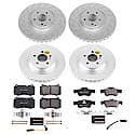 Euro-Stop High-Carbon Coated Rotors, ECE-R90 Brake Pads + Hardware Kit