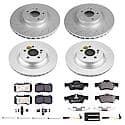 Euro-Stop High-Carbon Coated Rotors, ECE-R90 Brake Pads + Hardware Kit