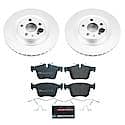 Euro-Stop High-Carbon Coated Rotors, ECE-R90 Brake Pads + Hardware Kit