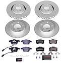 Euro-Stop High-Carbon Coated Rotors, ECE-R90 Brake Pads + Hardware Kit