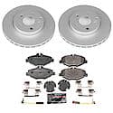 Euro-Stop High-Carbon Coated Rotors, ECE-R90 Brake Pads + Hardware Kit