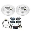 Euro-Stop High-Carbon Coated Rotors, ECE-R90 Brake Pads + Hardware Kit