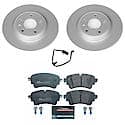 Euro-Stop High-Carbon Coated Rotors, ECE-R90 Brake Pads + Hardware Kit