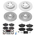 Euro-Stop High-Carbon Coated Rotors, ECE-R90 Brake Pads + Hardware Kit