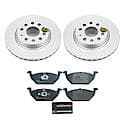 Euro-Stop High-Carbon Coated Rotors, ECE-R90 Brake Pads + Hardware Kit