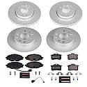 Euro-Stop High-Carbon Coated Rotors, ECE-R90 Brake Pads + Hardware Kit