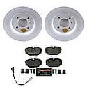 Euro-Stop High-Carbon Coated Rotors, ECE-R90 Brake Pads + Hardware Kit