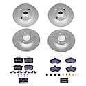 Euro-Stop High-Carbon Coated Rotors, ECE-R90 Brake Pads + Hardware Kit