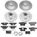 Euro-Stop High-Carbon Coated Rotors, ECE-R90 Brake Pads + Hardware Kit