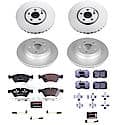 Euro-Stop High-Carbon Coated Rotors, ECE-R90 Brake Pads + Hardware Kit