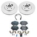 Euro-Stop High-Carbon Coated Rotors, ECE-R90 Brake Pads + Hardware Kit