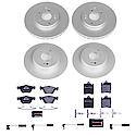 Euro-Stop High-Carbon Coated Rotors, ECE-R90 Brake Pads + Hardware Kit