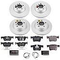 Euro-Stop High-Carbon Coated Rotors, ECE-R90 Brake Pads + Hardware Kit