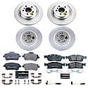 Euro-Stop High-Carbon Coated Rotors, ECE-R90 Brake Pads + Hardware Kit