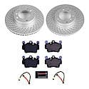 Euro-Stop High-Carbon Coated Rotors, ECE-R90 Brake Pads + Hardware Kit