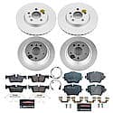 Euro-Stop High-Carbon Coated Rotors, ECE-R90 Brake Pads + Hardware Kit