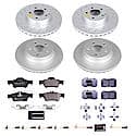 Euro-Stop High-Carbon Coated Rotors, ECE-R90 Brake Pads + Hardware Kit