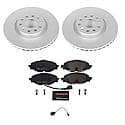 Euro-Stop High-Carbon Coated Rotors, ECE-R90 Brake Pads + Hardware Kit