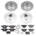 Euro-Stop High-Carbon Coated Rotors, ECE-R90 Brake Pads + Hardware Kit