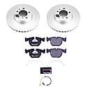 Euro-Stop High-Carbon Coated Rotors, ECE-R90 Brake Pads + Hardware Kit