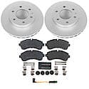 Euro-Stop High-Carbon Coated Rotors, ECE-R90 Brake Pads + Hardware Kit