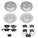 Euro-Stop High-Carbon Coated Rotors, ECE-R90 Brake Pads + Hardware Kit