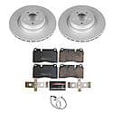 Euro-Stop High-Carbon Coated Rotors, ECE-R90 Brake Pads + Hardware Kit