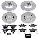 Euro-Stop High-Carbon Coated Rotors, ECE-R90 Brake Pads + Hardware Kit