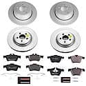 Euro-Stop High-Carbon Coated Rotors, ECE-R90 Brake Pads + Hardware Kit