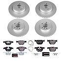 Euro-Stop High-Carbon Coated Rotors, ECE-R90 Brake Pads + Hardware Kit