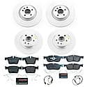 Euro-Stop High-Carbon Coated Rotors, ECE-R90 Brake Pads + Hardware Kit