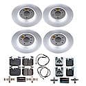 Euro-Stop High-Carbon Coated Rotors, ECE-R90 Brake Pads + Hardware Kit